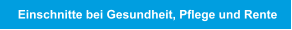 Einschnitte bei Gesundheit, Pflege und Rente