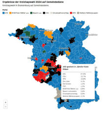 Die Doppelgemeinde 439 Einwohner nahe der Grenze zu Sachsen und Polen haben diese hohen Prozente zustande gebracht. In diesem Dorf hat die AfD 57 % geholt!