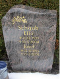 Schaub, Ella * 1919, + 2004   Schaub, Josef * 1921, + 2005 