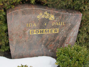 B�hmer, Ida * k.A., + k.A.   B�hmer, Paul * k.A., + k.A. 