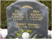 K�rber, Elli * 1919, + 2012   K�rber, Max * 1905, + 1971   K�rber, Robert * 1958, + 2004 