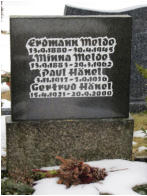 H�nel, Gertrud * 1921, + 2000   H�nel, Paul * 1917, + 1976   Melde, Erdmann * 1880, + 1945   Melde, Minna * 1883, + 1962 