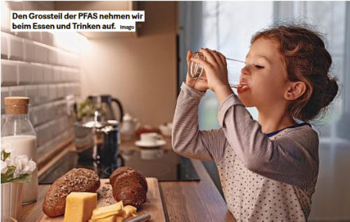 Den Gro�teil der PFAS nehmen wir beim Essen und Trinken auf. Imago