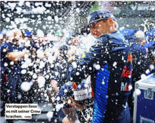 Max Verstappen geh�rt nun zu den vierfachen Weltmeistern. In den USA machte er den Sack zu. Bild:Getty