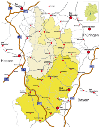 Die Flche des Biosphrenreservats Rhn entspricht annhernd der Gre des Saarlandes und ist in drei verschiedene Schutzkategorien eingeteilt!