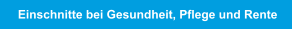 Einschnitte bei Gesundheit, Pflege und Rente