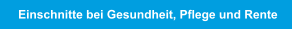 Einschnitte bei Gesundheit, Pflege und Rente